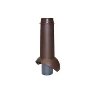 Выход канализации KROVENT Pipe-VT 110is коричневый 110/125/450, высота 450мм внешний Ø125мм