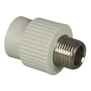 Муфта комбинированная PPR 20x1/2" с наружной резьбой Россия