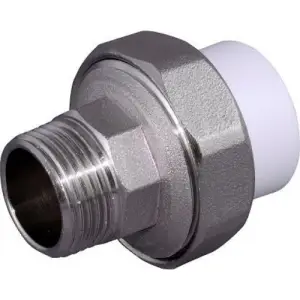Муфта комбинированная разъемная PPR 25x1/2" с наружной резьбой (Американка) Россия