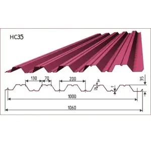 Профнастил НС-35(Тип), 0.5 мм PE, RAL ** Stynergy, 1.06 * м2