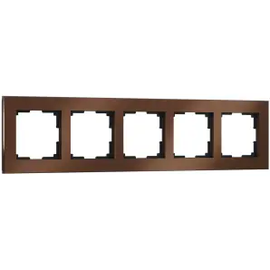 Рамка пятиместная Werkel Aluminium, коричневый алюминий, WL11-Frame-05