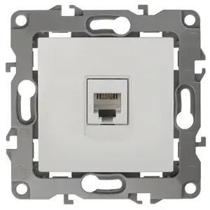 Розетка телефонная СП Эра12, белый (RJ11), арт. 12-3105-01