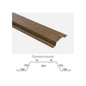 Штакетник металлический Grand Line прямоугольный двусторонний 0.45 мм, Принт Элит **, ширина 118мм, длина *пог.м