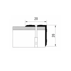 Порог АПУ 005 алюминиевый 900*20*20 мм угловой наружный (19 венге)