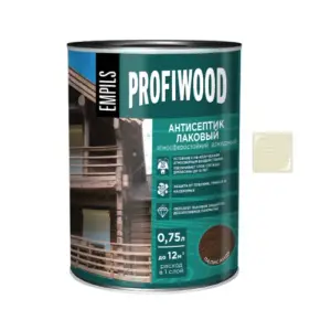 Антисептик EMPILS PROFIWOOD лаковый атмосферостойкий алкидный белый 0,7 кг