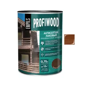 Антисептик EMPILS PROFIWOOD лаковый атмосферостойкий алкидный тик 0,7 кг
