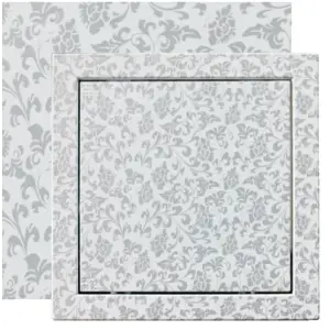 Люк-дверца ревизионная 218х218 с фланцем 196х196 АБС, декоративный (White design), ЭРА