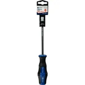 Отвёртка плоская SL, 8,0 х 150 мм, КОБАЛЬТ, Ultra Grip, CR-V, двухкомпонентная рукоятка, подвес