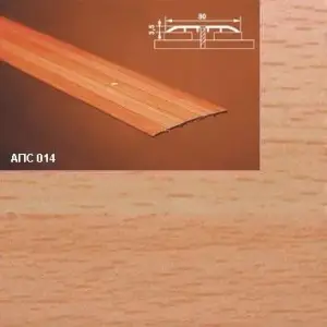 Порог АПС 014 алюминиевый 1800*80*3,5 мм одноуровневый (11 бук)