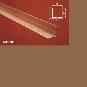 Порог АПУ 009 алюминиевый 1800*20*20 мм угловой внутренний (04 бронза)