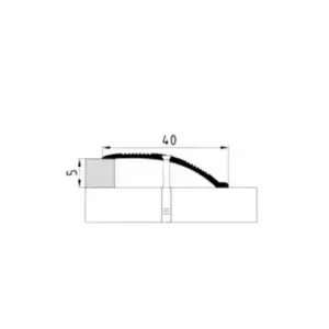 Порог АПС 005 алюминиевый 1350*40*0-12 мм разноуровневый (20 дуб беленый)