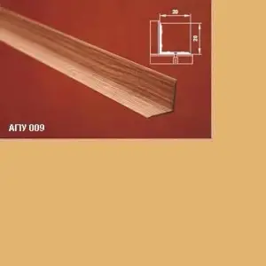 Порог АПУ 009 алюминиевый 1350*20*20 мм угловой внутренний (02 золото)