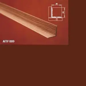 Порог АПУ 009 алюминиевый 1350*20*20 мм угловой внутренний (03 шоколад)