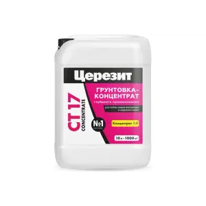Грунт глуб.проникновения CERESIT CТ 17 концентрат 10 л