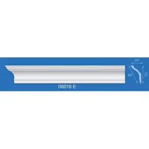 Плинтус потолочный ФОРМАТ 08018E экструзионный 2,0 м