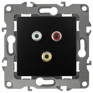 Розетка RCA Эра12 IP20, антрацит, арт.12-3113-05