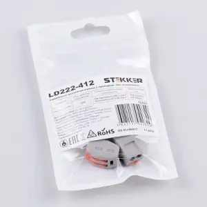 Клеммы строительно-монтажные 2-проводные, LD222-412 (5 шт) STEKKER