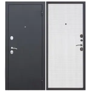 Дверь мет. FERRONI Гарда муар 7,5см 960х2050 "Л" Металл/БЕЛЫЙ ЯСЕНЬ МДФ