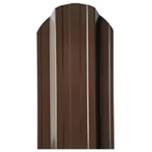 Штакетник металлический STYNERGY П-образный двусторонний фигурный 0.45 мм, PE RAL 8017 (шоколад), ширина 110мм, длина 1.7 м.п.