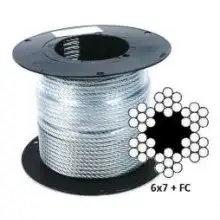 Трос стальной оцинкованный DIN 3055 D6,0мм ( 100 м )