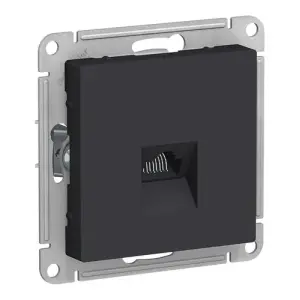 Механизм розетки компьютерной 1-местной СП AtlasDesign RJ45 карбон Systeme Electric ATN001083