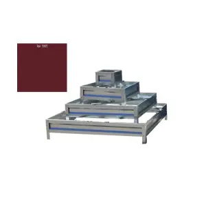 Цветник четырехярусный квадратный RAL 3005 из металлополосы, h= 20 см