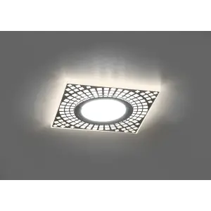 Светильник точечный Feron CD952 со светодиодной подсветкой 15LED*2835 SMD 4000K, MR16 50W G5.3 белый матовый, хром*