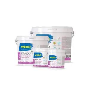 Краска ВД интерьерная моющаяся супербелая WEDO WD7 25кг