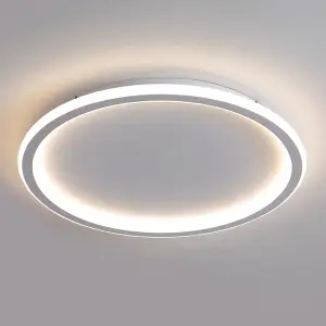 Светильник светодиодный RING с пультом, с батарейками 2*ААА, 80W, Max. 5600Lum, 3000К-6500K, IP20, белый AL5800 Feron