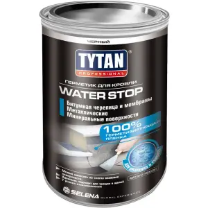Герметик битумный кровельный черный TYTAN Professional WATER STOP 1,8кг