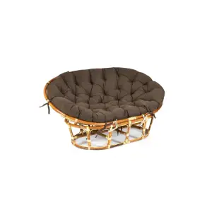 Диван Мамасан 23/02 натуральный + коричневая подушка