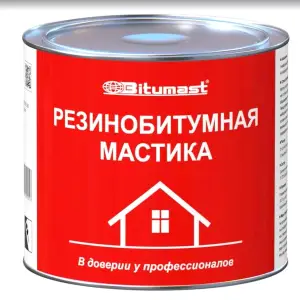 Мастика BITUMAST резино-битумная 2л. РАСХОД 0.5 кг/м.кв