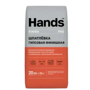 Шпаклевка полимерная HANDS Polymer Finish PRO финишная белая 20 кг (0-4 мм)