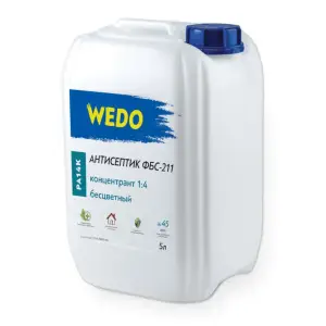Антисептик WEDO PA 14К бесцветный концентрат 1:4 ФБС-211 5л