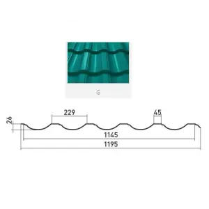 Профиль волнообразный "G" Graphite 45, PE RR **, 0.45мм STYNERGY, 1.195*м2