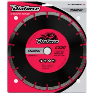 Диск алмазный сегментный 230х2,4х7х22,23 мм, DIAFORCE SEGMENT, сухой рез