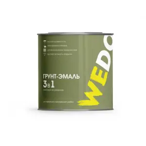 Грунт-эмаль по ржавчине 3 в 1 красная 20 кг WEDO