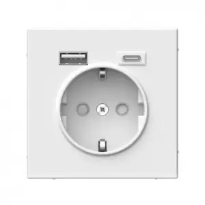 Механизм розетки 3-м СП ArtGallery 16А с 2-мя заряд. устройствами USB A+C 5В/2.4А/3А 2х5В/1.5А лотос SE GAL001332