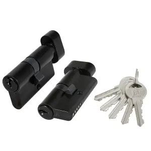 Цилиндр Fuaro (Фуаро) с вертушкой 100 ZM 60 mm (25+10+25) BL черный