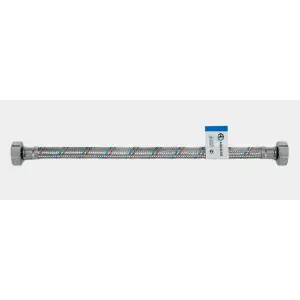 Подводка гибкая для воды 1/2" вн-вн 60 см, стальная гайка (AQUALINE 100/10)