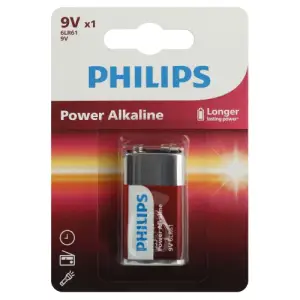 Элемент питания 6LR61 алкалиновый (уп. блистер 1шт) Philips Power