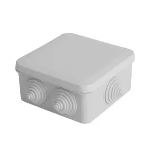Коробка разветвительная 85*85*40мм, 6 вводов, IP44, светло-серая, Stekker EBX10-34-44 (GE41235)
