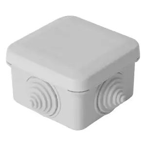 Коробка разветвительная 70*70*40мм, 4 ввода, IP55, светло-серая, Stekker EBX10-34-55 (GE41236)