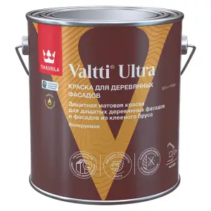 Краска ВД для деревянных фасадов матовая База C TIKKIVALA (Tikkurila) VALTTI ULTRA 2,7л