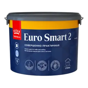 Краска ВД интерьерная глубокоматовая Tikkivala (Tikkurila) EURO SMART 2 A 9л