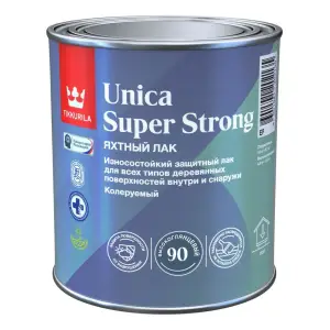 Лак универсальный высокоглянцевый TIKKIVALA (Tikkurila) Unica Super Strong EP 0,9л