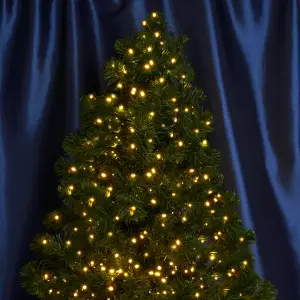 Гирлянда линейная Кластер, 500 LED 2700K, 10м + 2м (с контроллером) зеленый шнур, IP20 Feron CL09