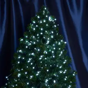 Гирлянда линейная Кластер, 500 LED 5000K, 10м + 2м (с контроллером) зеленый шнур, IP20 Feron CL09