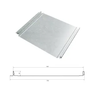 Кликфальц Double Pro Grand Line 0,5мм оцинкованный(Тип), 0.51*м2