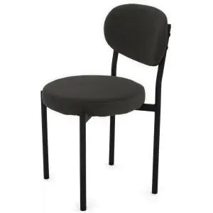 Стул Оливия (ткань Т190-горький шоколад) + каркас чёрный